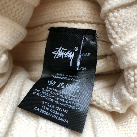 NWT Stussy Workwear Cuff Beanie in Bone - Picture 4 of 8